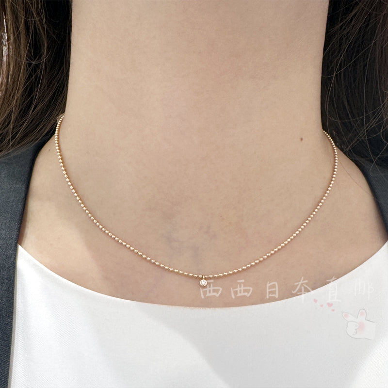 Star Jewelry K10 ネックレス DIAMOND BALL NECKLACE